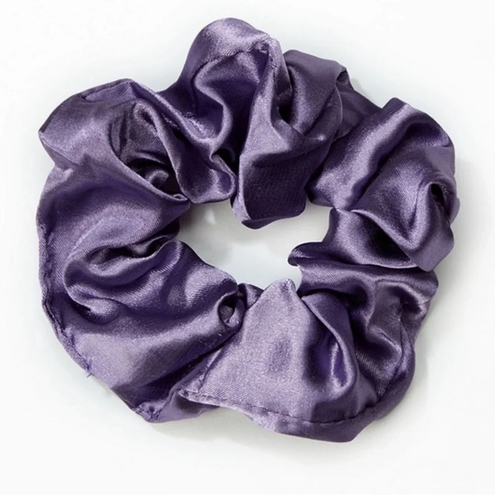 Y2K Purple Satin Hair Scrunchie
